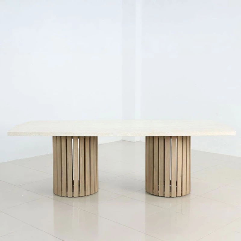 Τραπέζι Porto 52-0002 240x110x78cm White-Natural
