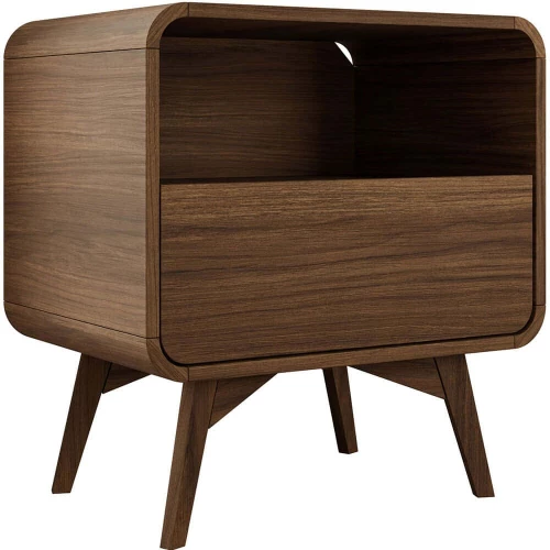 Κομοδίνο Helion 163062409 55x39x59cm Walnut