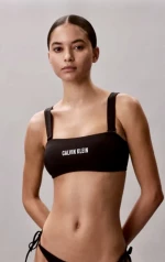 Γυναικείο μαγιό τοπ - Bandeau - Calvin Klein - Μαύρο - Intense Power