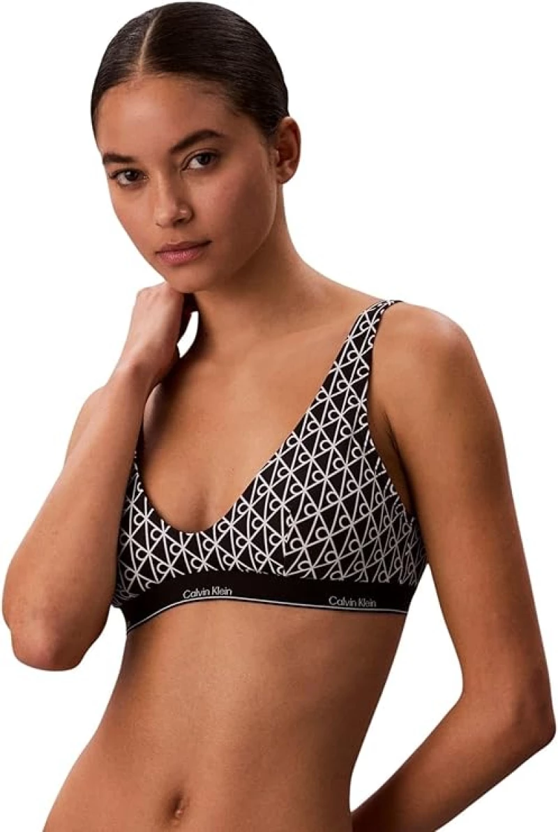 Γυναικείο μαγιό τοπ - Mπουστάκι - Calvin Klein - All over print - CK Icon