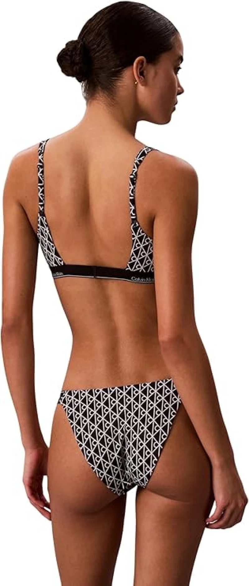 Γυναικείο μαγιό τοπ - Mπουστάκι - Calvin Klein - All over print - CK Icon