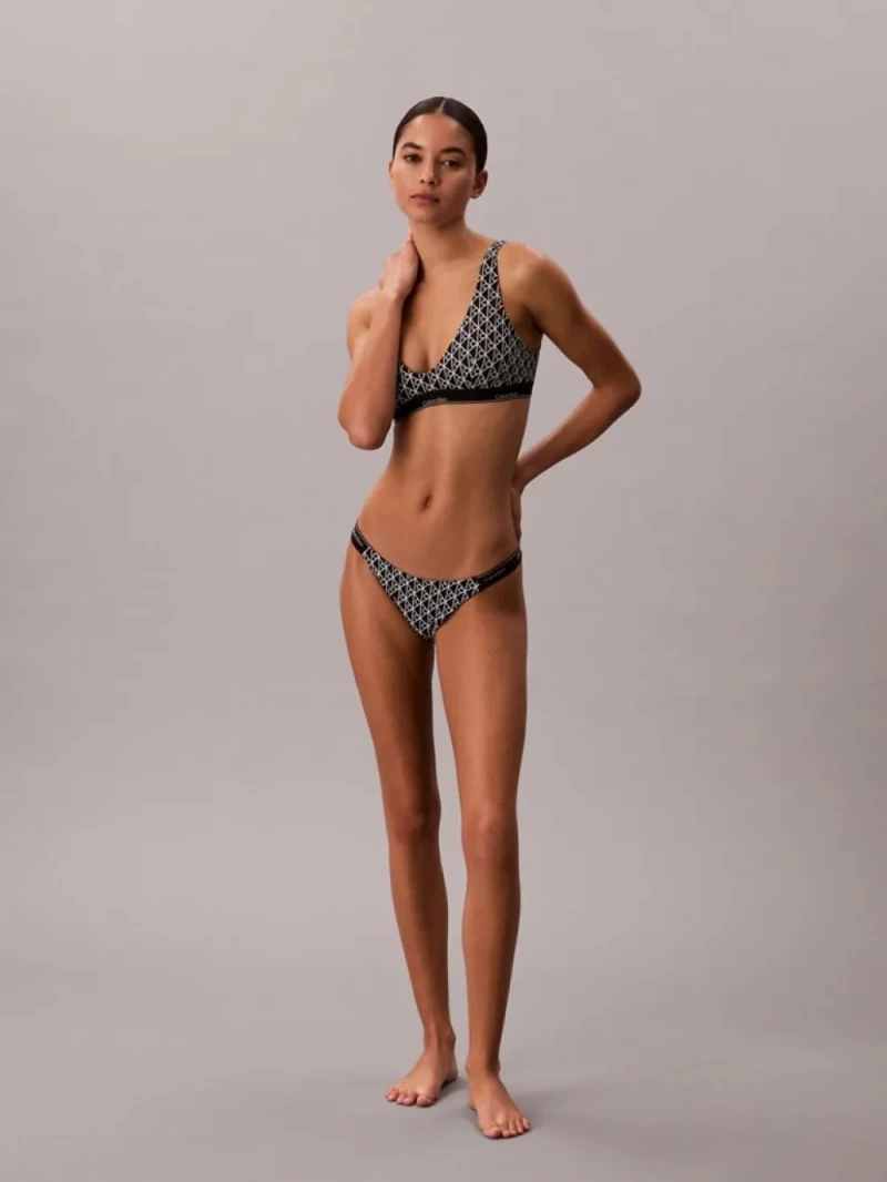 Γυναικείο μαγιό τοπ - Mπουστάκι - Calvin Klein - All over print - CK Icon
