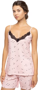 Γυναικείο Baby Doll Pink Label - LITTLE HEART PINK - Με Δαντέλα - Cotton