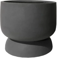 Supergreens Γλάστρα Πήλινη Κύλινδρος "Grigio" Γκρι M 44x44x46 εκ.