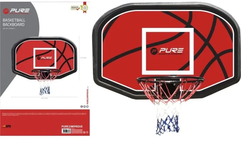 Ταμπλό Μπασκέτας BASKETBALL BACKBOARD 110x73x3CM RIM 45CM PURE 2 IMPROVE
