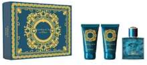 Versace-Eros Gift Set 50 ml EDT, shower gel and Eros 50 ml After Shave Balsam Eros 50 ml-50ml