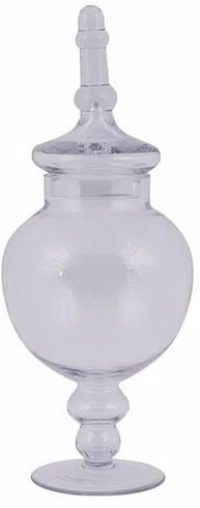 Estheti Φοντανιέρα Γυάλινη Φ17xΥ40cm Διάφανη 819-01467