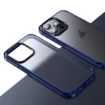 Θήκη τηλεφώνου για iPhone 15 Pro, ματ TPU με σκληρό PC, κρυστάλλινη μπλε (Μπλε)