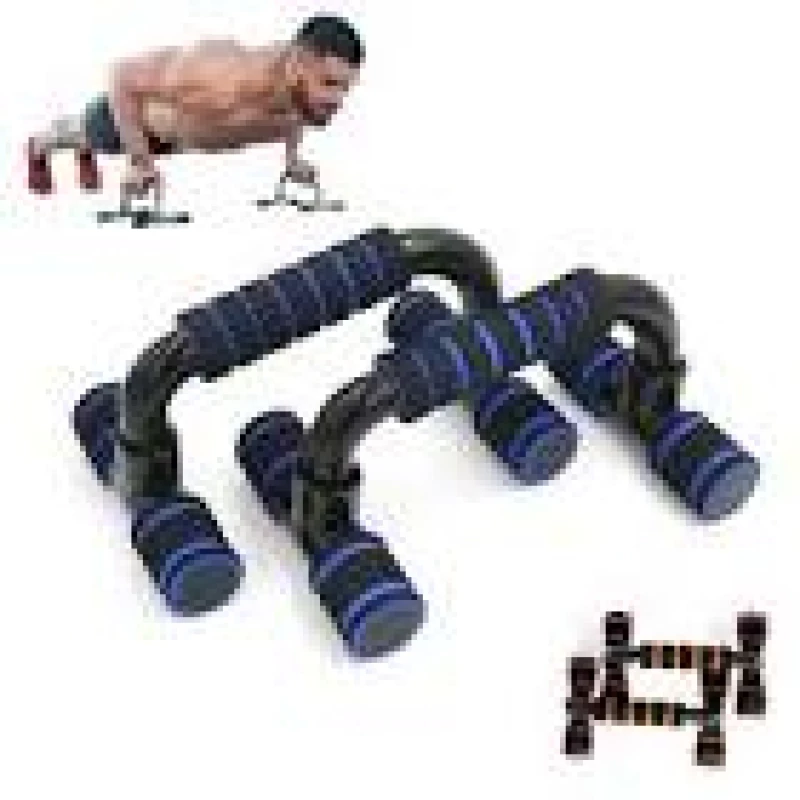 Βάση για Ασκήσεις Push-up με Λαβή Σπόγγου σε Σχήμα Η (Μπλε)