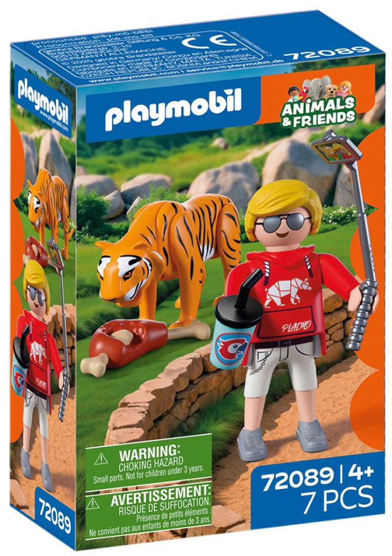 PLAYMOBIL ANIMALS & FRIENDS ΤΙΓΡΗΣ ΚΑΙ ΕΠΙΣΚΕΠΤΗΣ ΠΑΡΚΟΥ (#72089)