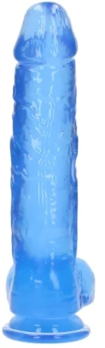 Crystal Clear - Jelly Ομοίωμα Πέους με Βεντούζα - 28 cm - Μπλέ