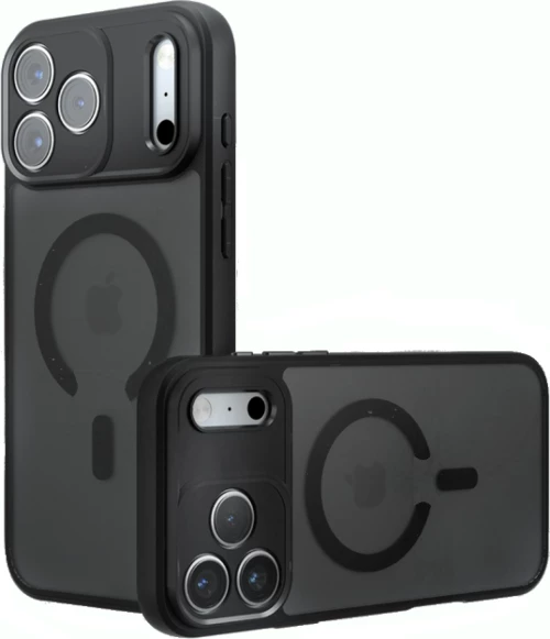 Θήκη iPhone 17 Pro Max Techsuit PureFrost Σκληρή Ημιδιάφανη με MagSafe - Frosted Black (5949419321229)