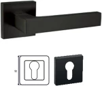 Πόμολο Ασφαλείας Μεσόπορτας Τετράγωνο Flat 52x52 - Μαύρο Ματ
