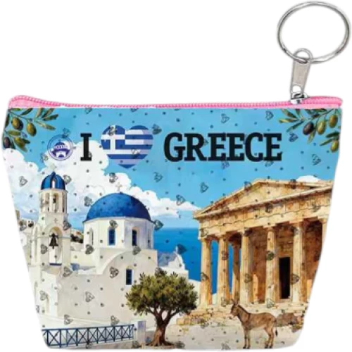 Πορτοφόλι Souvenir μπρελόκ mini - PVC - Greece - 11*7*4cm - 871817