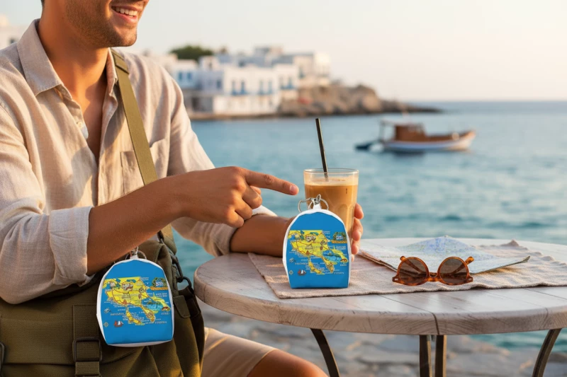 Πορτοφόλι Souvenir μπρελόκ mini - PVC - Chalkidiki - 7*9*4.5cm - 871782