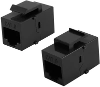 POWERTECH Keystone module RJ45 CAB-N451, CAT 6 UTP, μαύρο - 5210131153253
