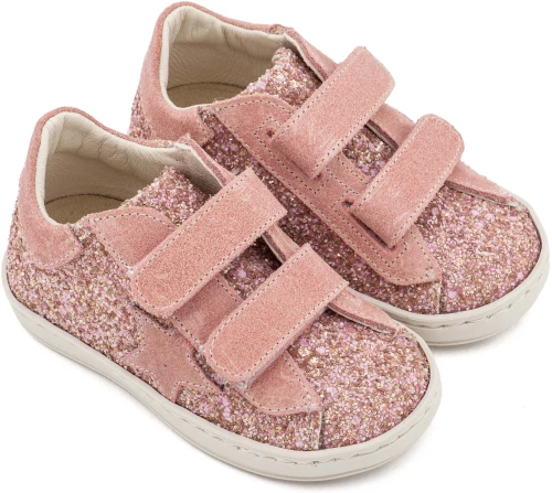 Babywalker Sneaker Διπλό Χρατς με Αστέρι στο Πλάι EXC5904 Ροζ Αντικέ