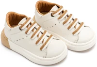 Babywalker Δετό Sneaker με Δίχρωμο Κορδόνι EXC5294 Λευκό Μπεζ