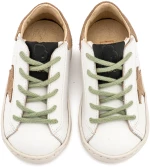 Babywalker Τρίχρωμο Sneaker Δετό EXC5315 Λευκό Μπεζ Μέντα