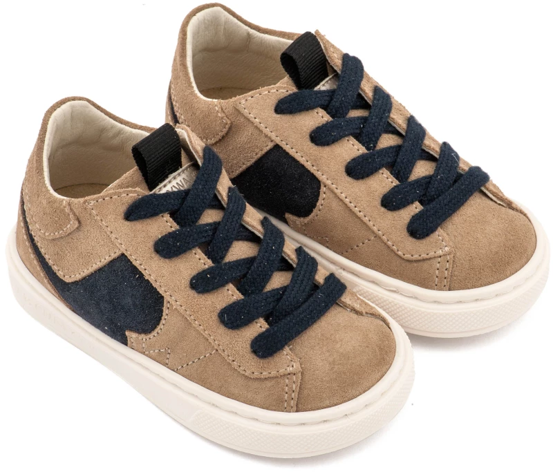 Babywalker Δίχρωμο Sneaker Δετό EXC8002 Μπεζ Μπλε