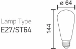 ΛΑΜΠΤΗΡAΣ E27 FILAMENT 9W 6095