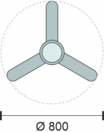 ΑΝΕΜΙΣΤΗΡΑΣ ΟΡΟΦΗΣ LED 24W [ 3000K | 4000K | 6000K ] 3300