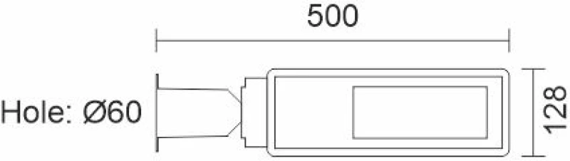 CCT ΦΩΤΙΣΤΙΚO ΔΡΟΜΟΥ LED HPL/SMD 100W CCT ΓΚΡΙ 6061