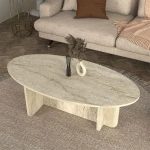Τραπεζάκι σαλονιού Ravey χρώμα travertine 120x60x39,6εκ.