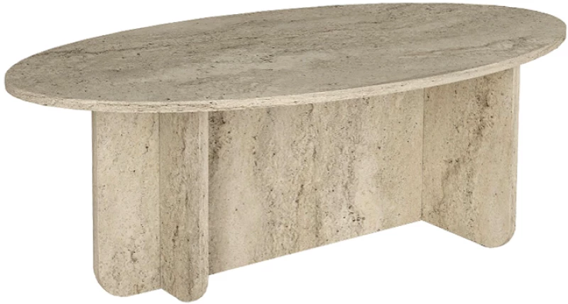 Τραπεζάκι σαλονιού Ravey χρώμα travertine 120x60x39,6εκ.