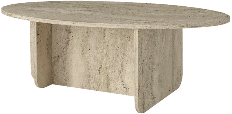 Τραπεζάκι σαλονιού Ravey χρώμα travertine 120x60x39,6εκ.