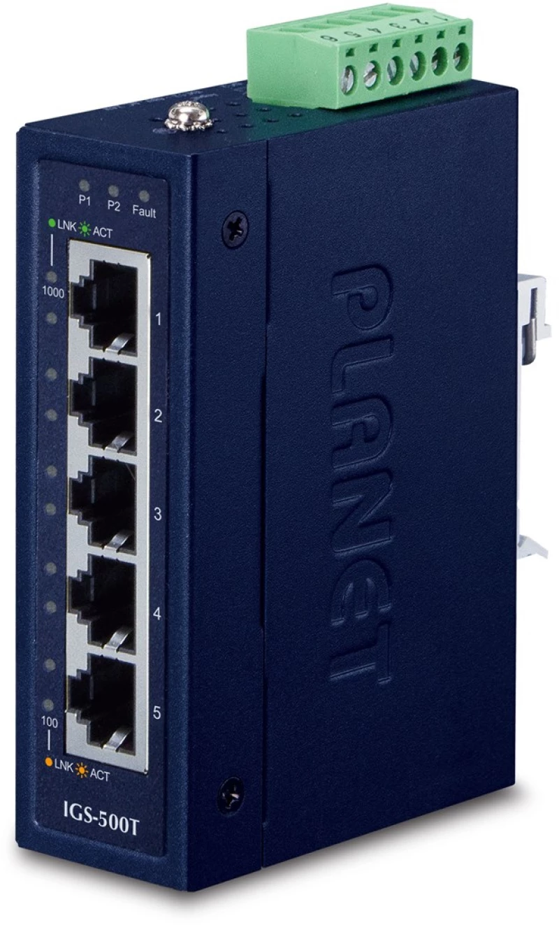 PLANET IGS-500T network switch Unmanaged Gigabit Ethernet (10/100/1000) Blue