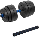 REBEL ACTIVE Adjustable bituminous dumbbell with connector 1x20kg