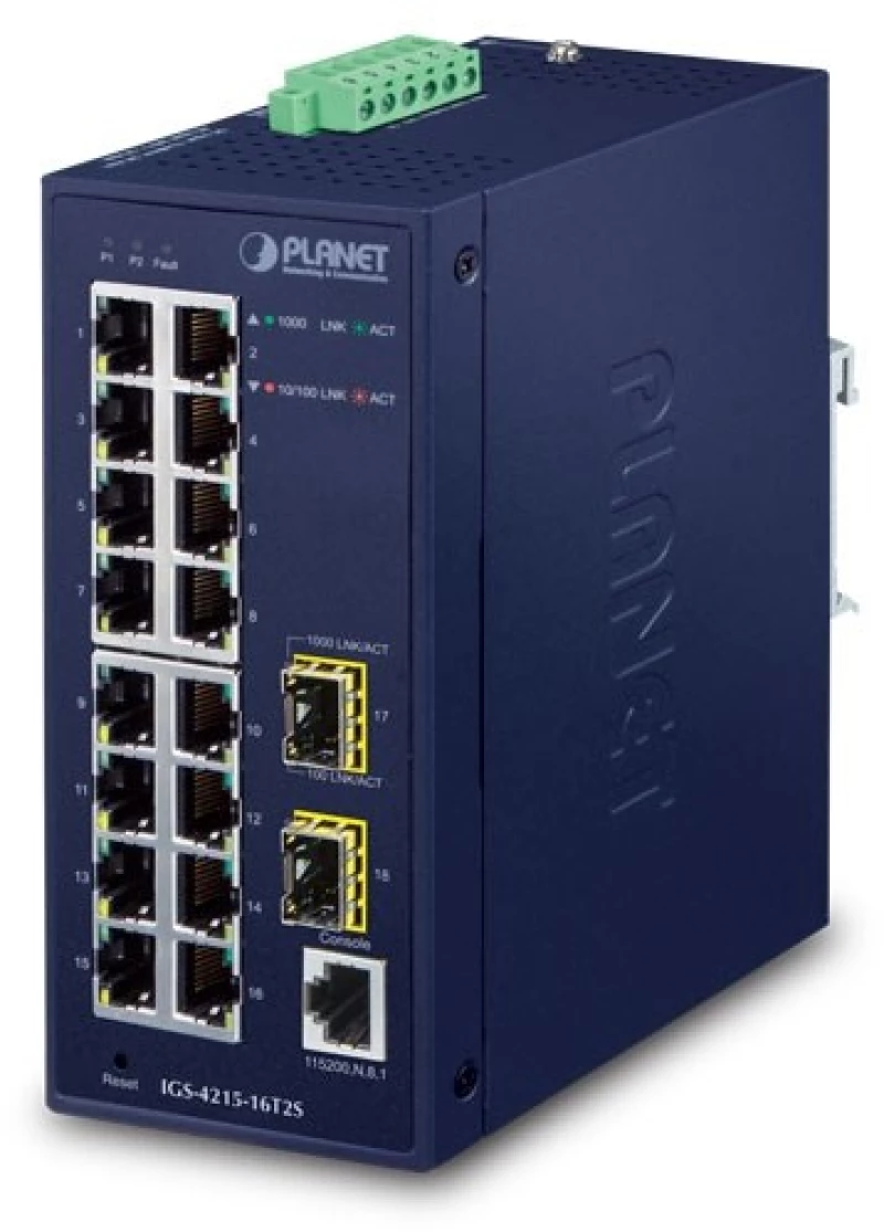 PLANET IGS-4215-16T2S network switch Managed L2/L4 Gigabit Ethernet (10/100/1000) Blue