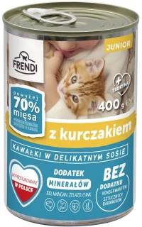FRENDI Junior with Chicken chunks in delicate sauce - wet cat food - 400g