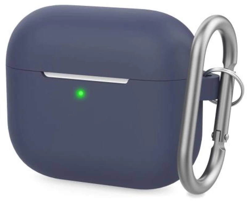 Θήκη Σιλικόνης AhaStyle PT148 Apple AirPods 3 Premium με Γάντζο Σκούρο Μπλε