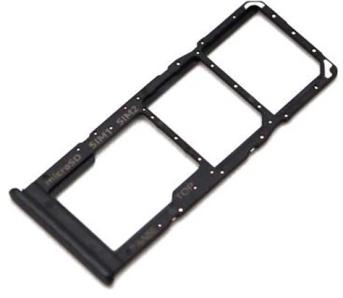 Βάση Κάρτας Sim & SD Samsung A125F Galaxy A12/ A127F Galaxy A12 Nacho Μαύρο (Original)