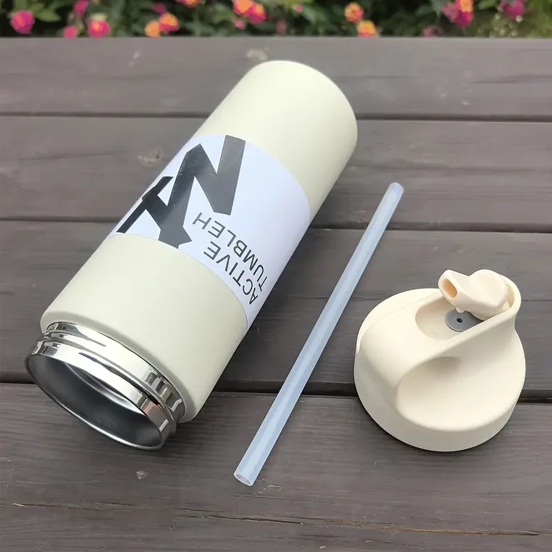 Ανοξείδωτο Θερμός-Παγούρι Εκρού Χρώμα 550ml