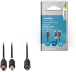 Nedis 233-1107 Cable 2X RCA female - RCA male 0.2m (CABW24010AT02)