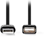 Nedis 233-2575 USB 2.0 Cable USB-A male - USB-A female Μαύρο 1m CCGL60010BK10