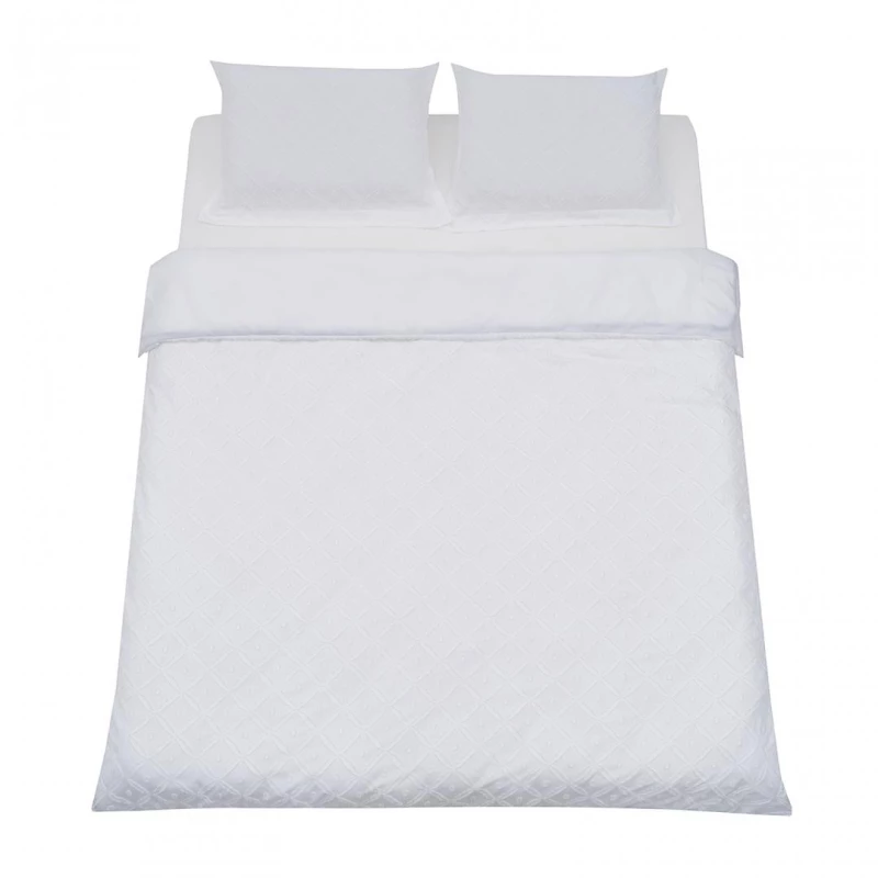 Heinner HR-4KSBED-TFWHT Σετ Παπλωματοθήκη + Σεντόνι + 2 Μαξιλαροθήκες King Size 200x220 Λευκό