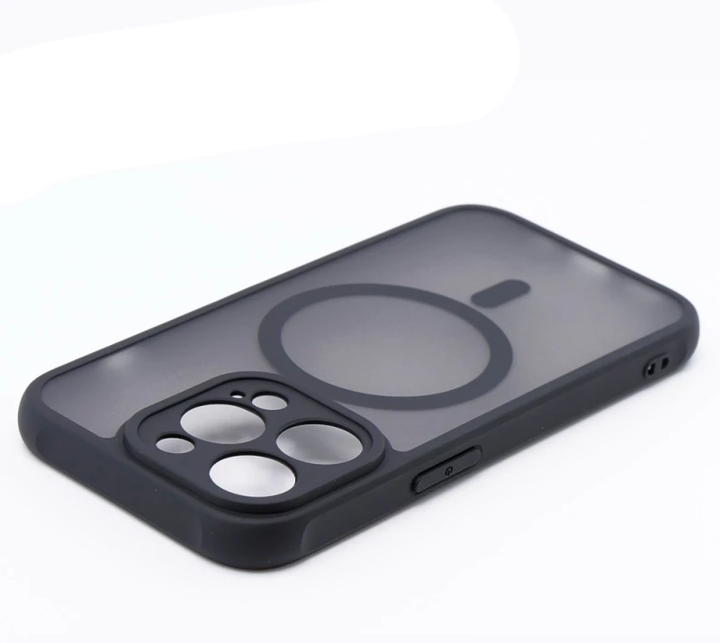 Hybrid Θήκη Σιλικόνης Με Magsafe & Metal Camera Lens Protection iPhone 12 Pro Max Μαύρη