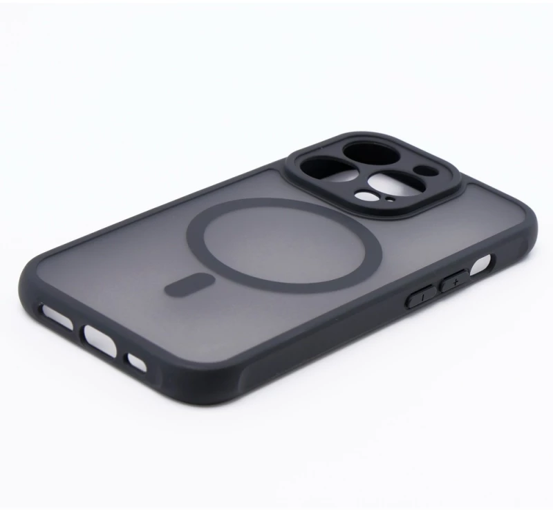 Hybrid Θήκη Σιλικόνης Με Magsafe & Metal Camera Lens Protection iPhone 12 Pro Max Μαύρη