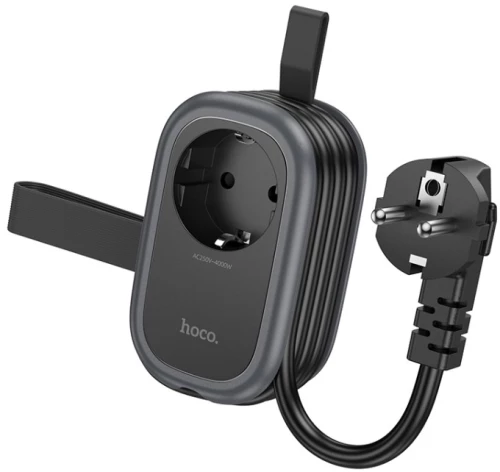 Hoco NS6 Επιτραπέζιος Φορτιστής με Type-C + 2 Θύρες USB και 1 Πρίζα 4000W Μαύρο