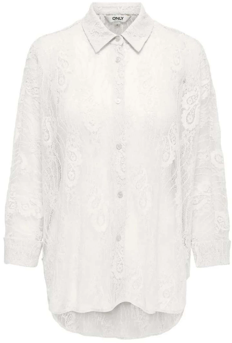 Only 15369433 Γυναικείο Πουκάμισο - Λευκό