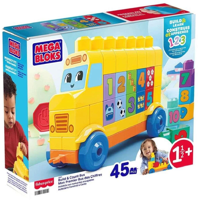 FISHER PRICE MEGA BLOCKS ΤΟΥΒΛΑΚΙΑ - ΣΧΟΛΙΚΟ ΛΕΩΦΟΡΕΙΟ ΜΕΑΡΙΘΜΟΥΣ 45 ΤΕΜ. JKG34