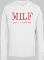Man i love Ferrari | Hamilton | MILF Μακρυμάνικο T-Shirt - WHITE