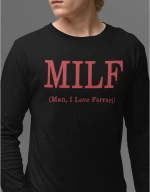 Man i love Ferrari | Hamilton | MILF Μακρυμάνικο T-Shirt - WHITE