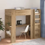 Σκελετός κουκέτας με γραφείο Artisan Oak 80 x 200 cm Καφέ 3410466