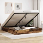 Κρεβάτι Οθωμανικού Τύπου Παλιό ξύλο 193 x 120 x 25 εκ Καφέ 3409219