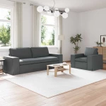 Καναπές 180cm 2 pcs Σκούρο Γκρι Μέταλλο Γκρι 3407589